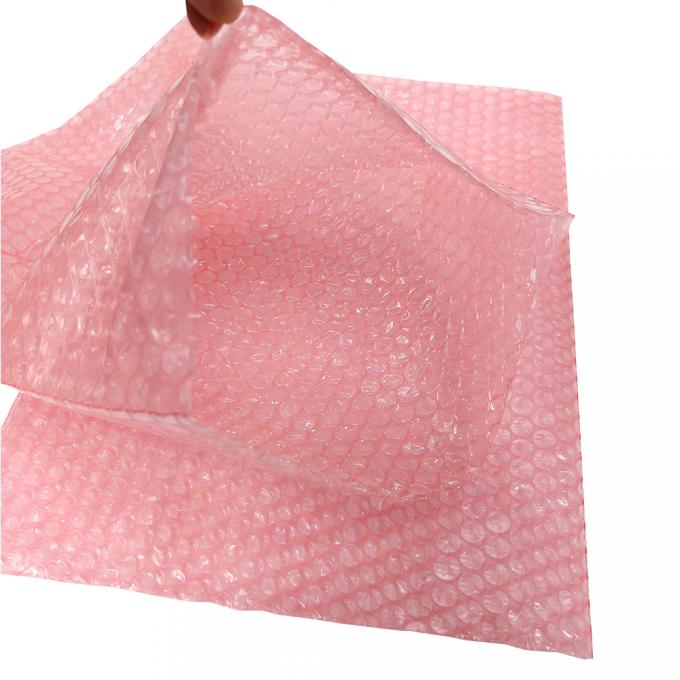 Red Shock Resistant Double-Sided Anti Static Bubble Bag For Electronic Components 0