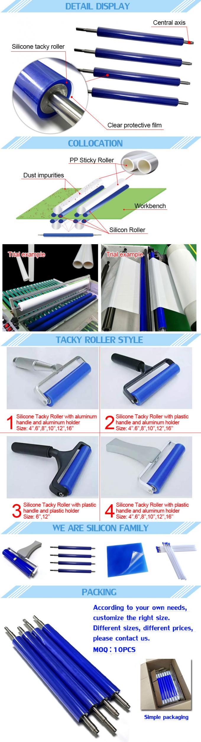 Washable Silicone Sticky Lint Roller For PCB SMT Machine 0