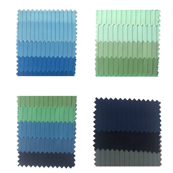 5mm Stripe 99% Polyester 1% Carbon ESD Fabric For Class 10000 Cleanroom 3