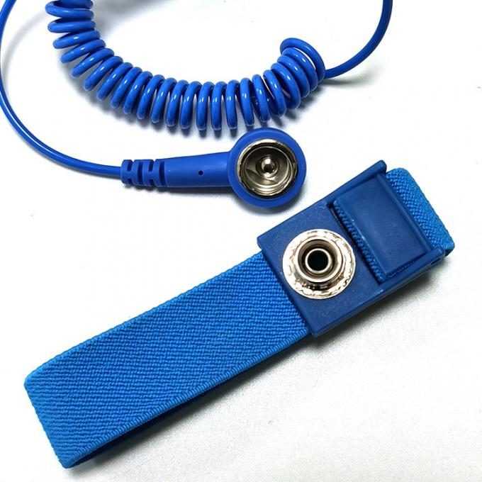 Wired PVC ESD Anti Static Wrist Strap For Electronic Industry 9
