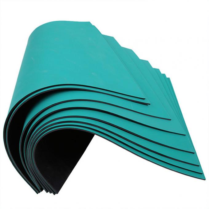 Green Blue Black Grey ESD Rubber Mat Anti Static For Workplace Table / Floor 3