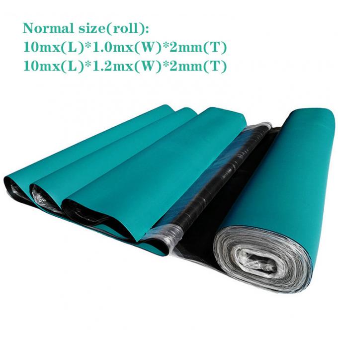 Green Blue Black Grey ESD Rubber Mat Anti Static For Workplace Table / Floor 2