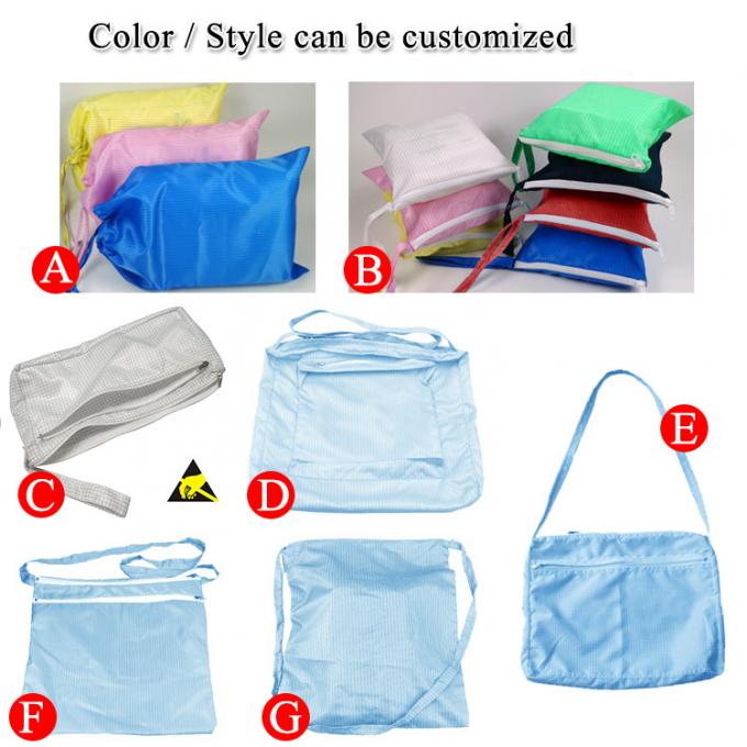 3 Zippers Antistatic Cleanroom Bag With Shoulder Strap 0