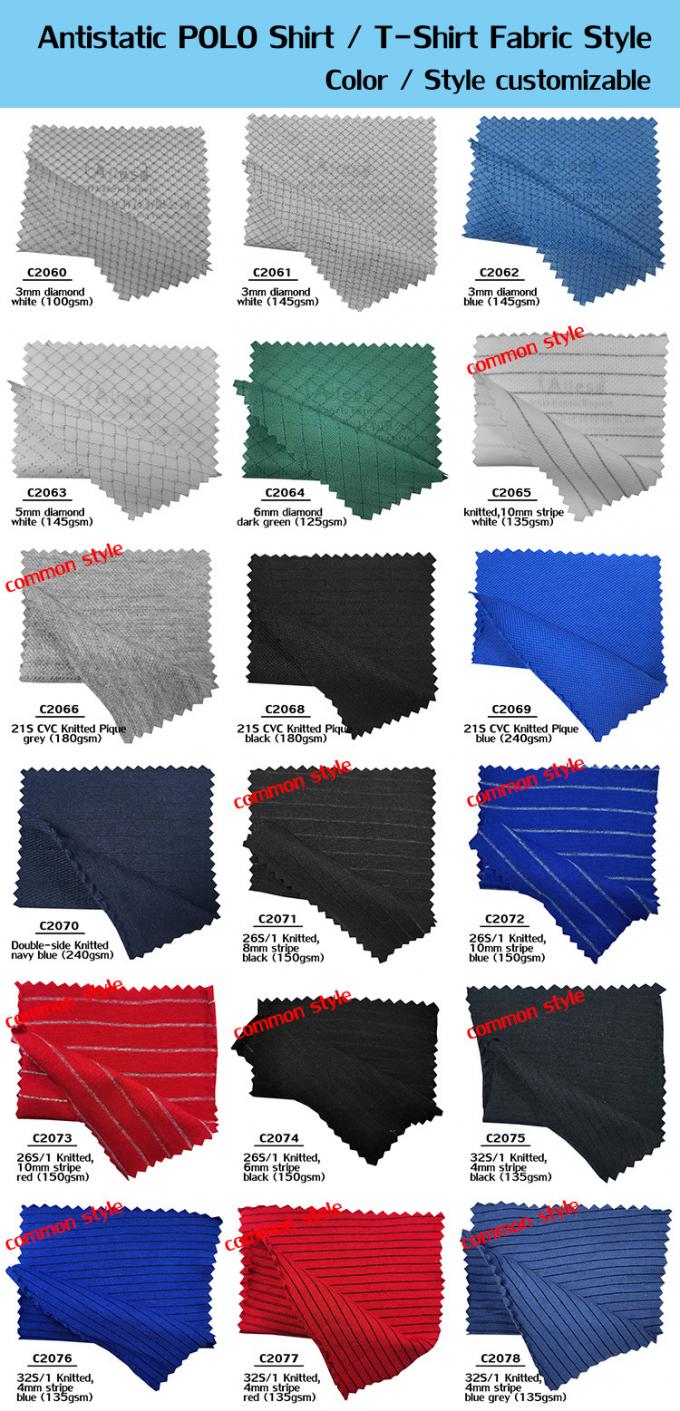 Knitted Antistatic 3mm Diamond ESD Fabric 96% Polyester 4% Carbon Fiber 0