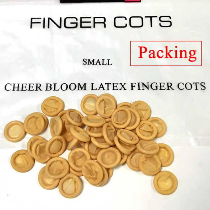 High Transparency Disposable Latex Finger Cots Dust Free 1000pcs/Bag Yellow 1