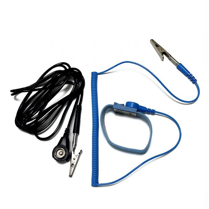 Conductive Fabric ESD Wrist Strap Grounding Wire Suit For ESD Mat 0
