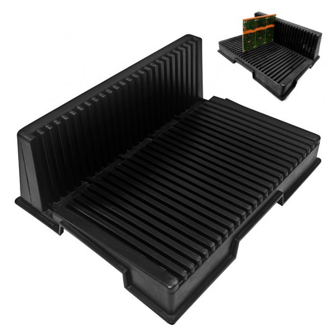 PP Plastic Turnover ESD PCB Storage Racks L Shaped Anti Static 0