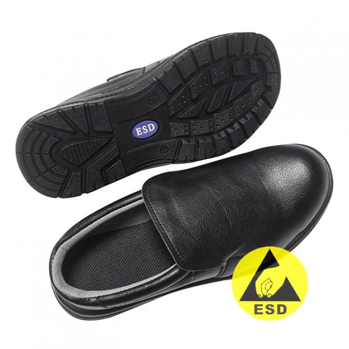 Industrial Cleanroom Black ESD Safety Shoes Anti Slip Comfortable 1