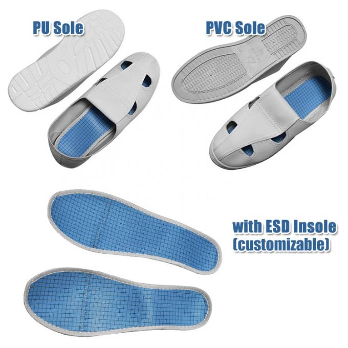 Industrial PU Sole ESD Safety Shoes Antistatic Protection 0