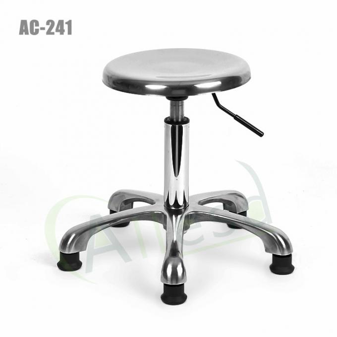 Stainless Steel Metal Round ESD Safe Chairs Anti Static For Lab 0