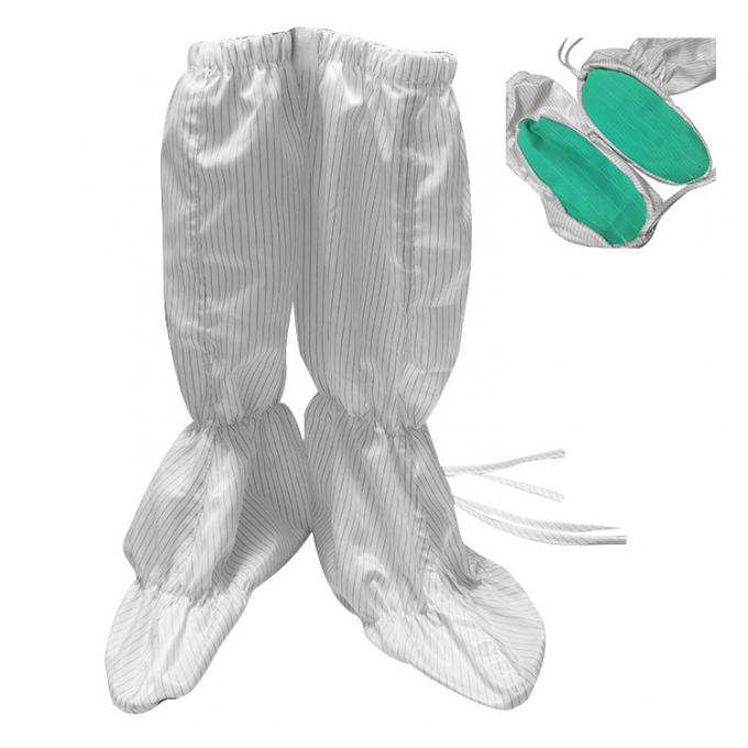 Anti Slip ESD Safety Boots Lightweight White Washable For Cleanroom 0