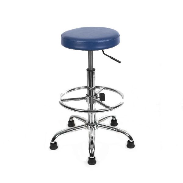 ESDpro dust-free ESD-safe PU stool, blue, height-adjustable – view 4