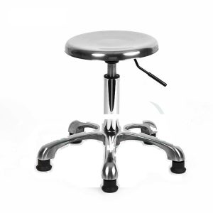 Round ESD-Safe Stool with Stainless-Steel Base