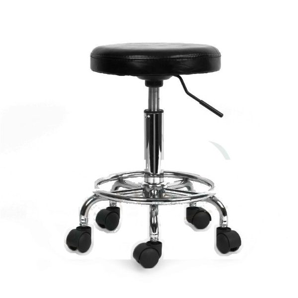 ESDpro round ESD-safe stool with thick PU leather seat – view 1