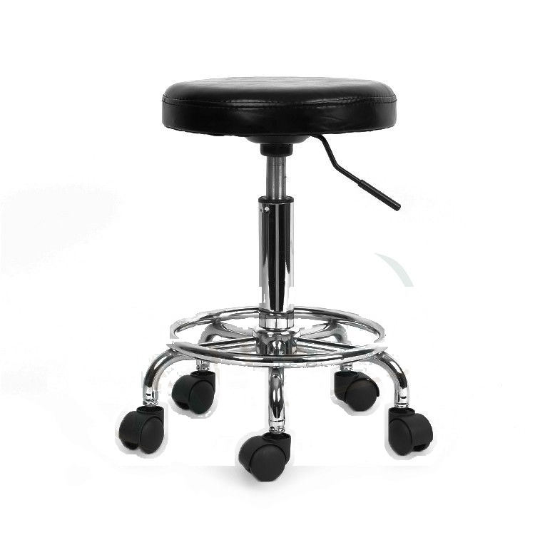 ESDpro round ESD-safe stool with thick PU leather seat – view 1