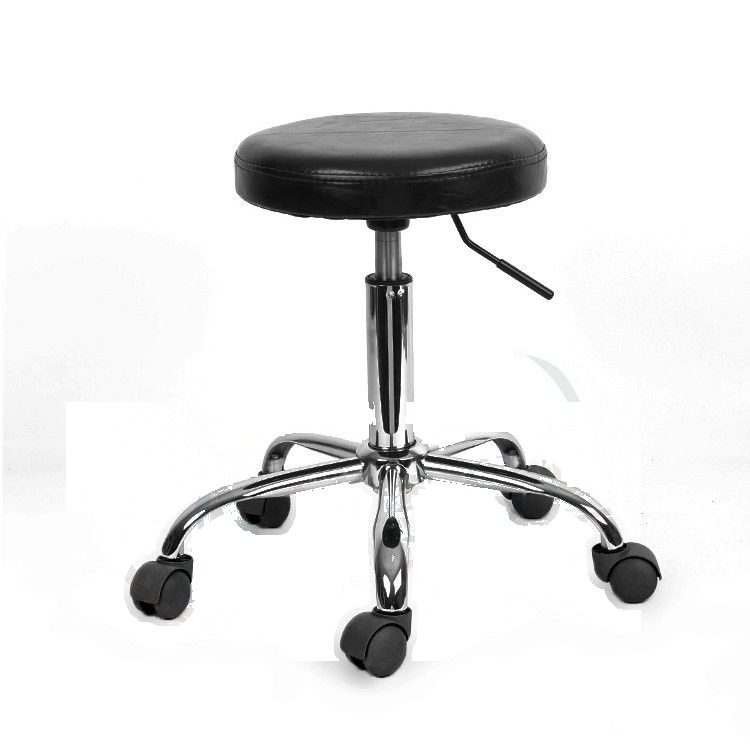 ESDpro round ESD-safe stool with thick PU leather seat – view 2