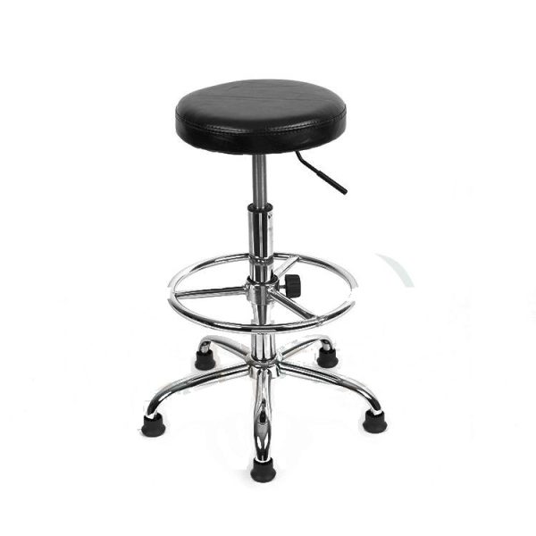 ESDpro round ESD-safe stool with thick PU leather seat – view 4