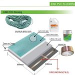 ESD Anti-Static PVC Vinyl Cleanroom Flooring Tile